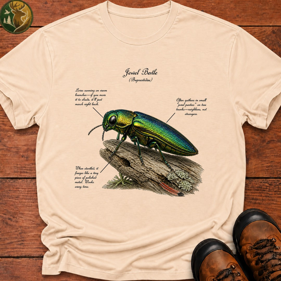 Jewel Beetle Field Guide T Shirt - Ivory