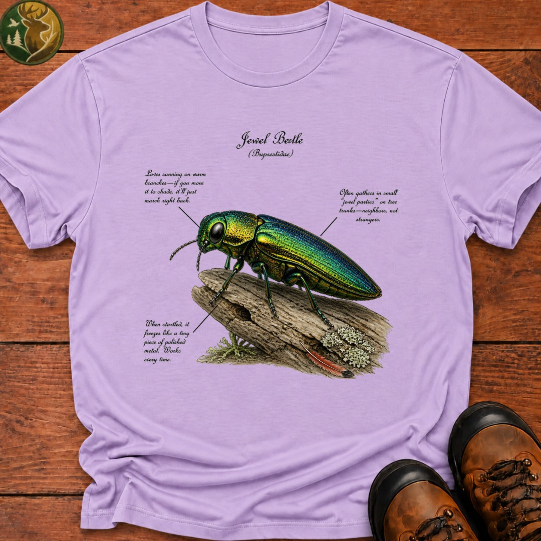Jewel Beetle Field Guide T Shirt - Orchid