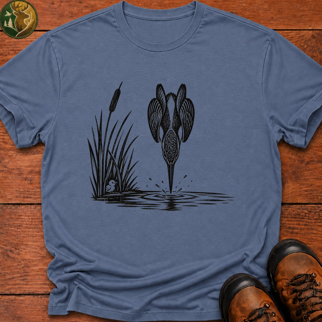Kingfisher Dive T Shirt - Blue Jean