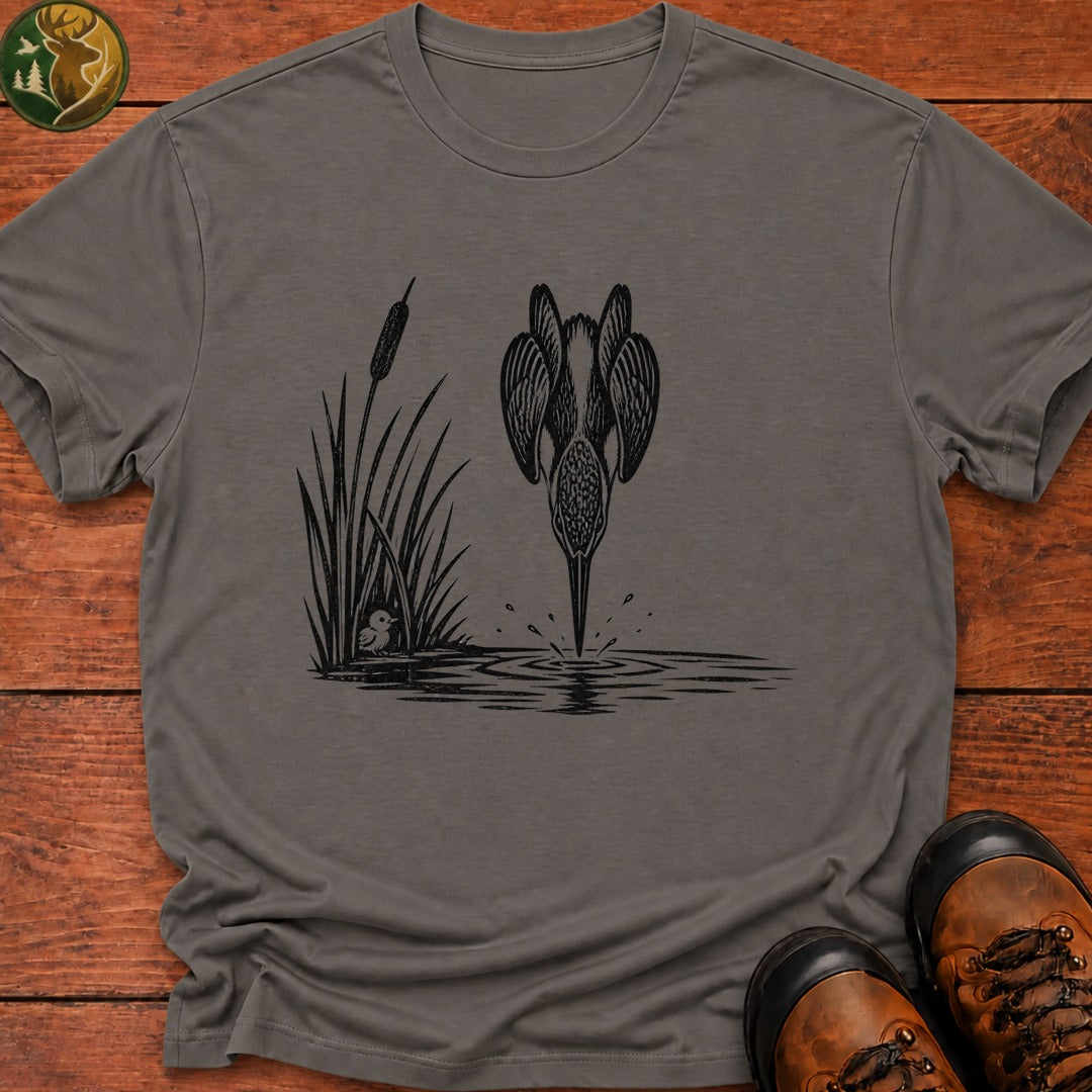 Kingfisher Dive T Shirt - Grey