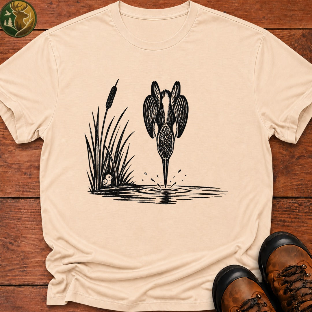 Kingfisher Dive T Shirt - Ivory