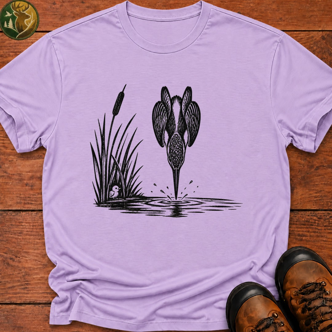 Kingfisher Dive T Shirt - Orchid