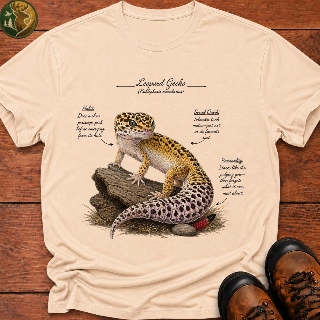 Leopard Gecko Field Guide T Shirt - Ivory