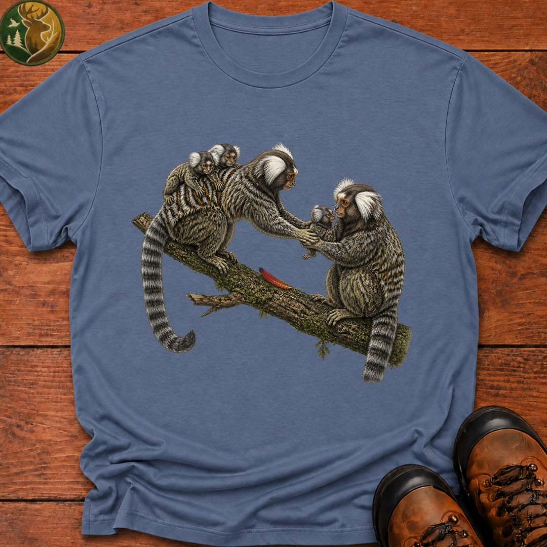 Marmoset Family T Shirt - Blue Jean