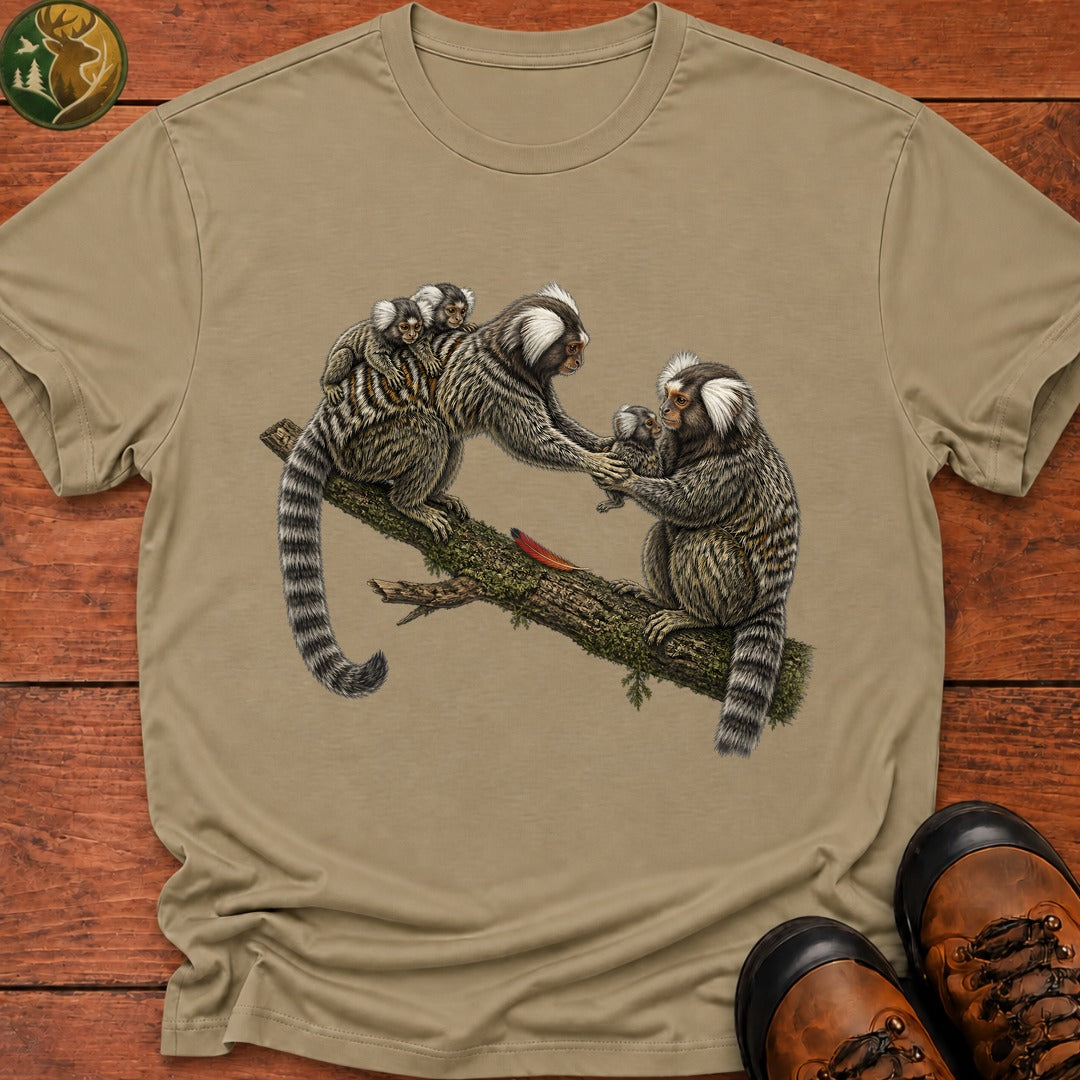 Marmoset Family T Shirt - Khaki