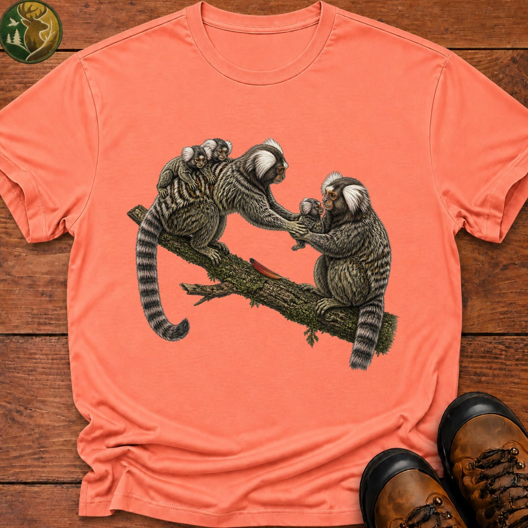 Marmoset Family T Shirt - Melon