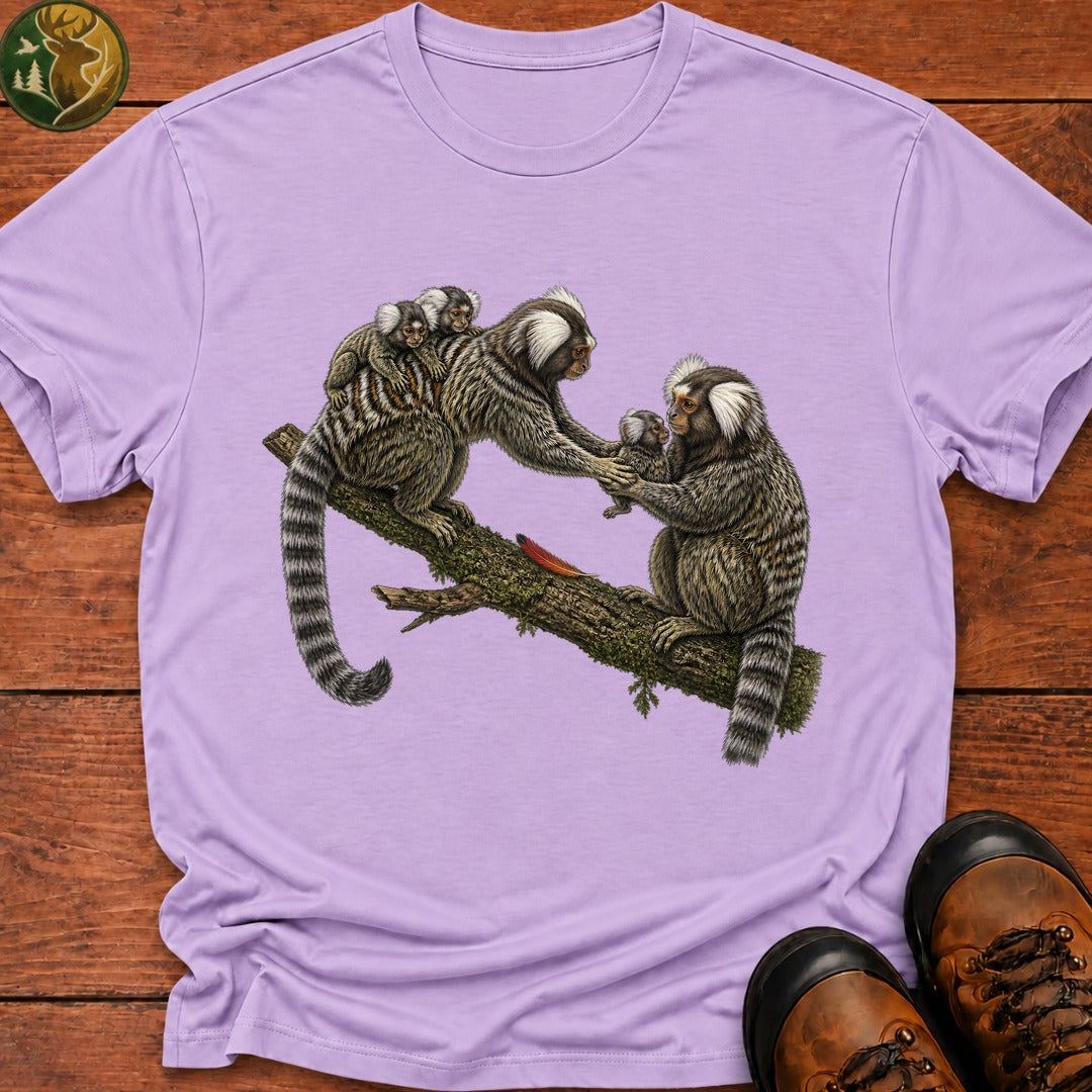 Marmoset Family T Shirt - Orchid