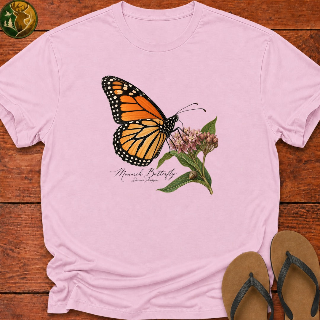 Monarch Butterfly Kids T-Shirt - Light Pink