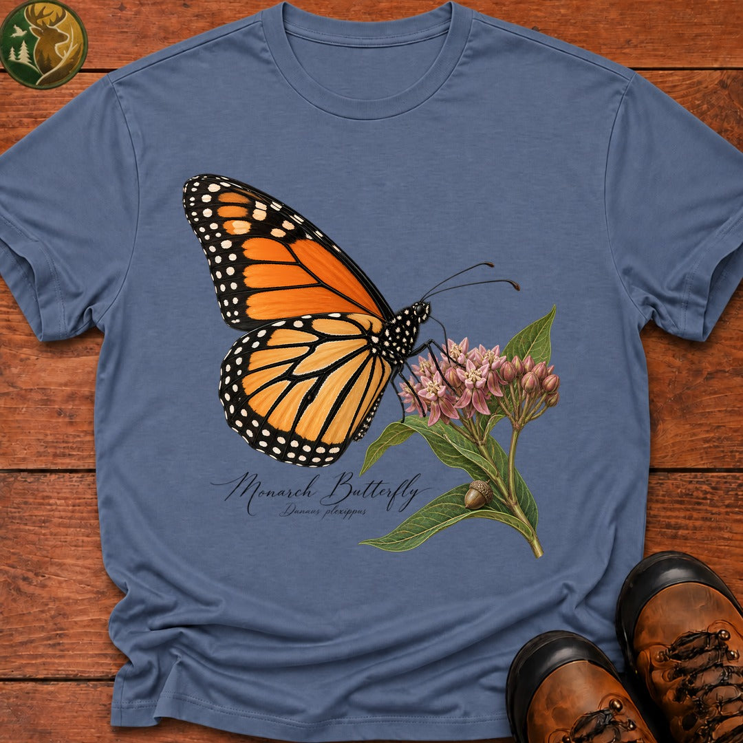 Monarch Butterfly T-Shirt - Blue Jean