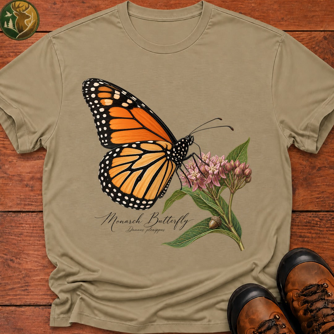 Monarch Butterfly T-Shirt - Khaki