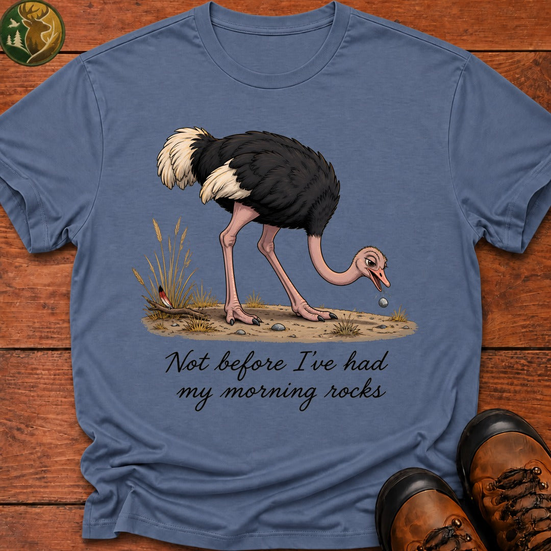 Morning Rocks T Shirt - Blue Jean