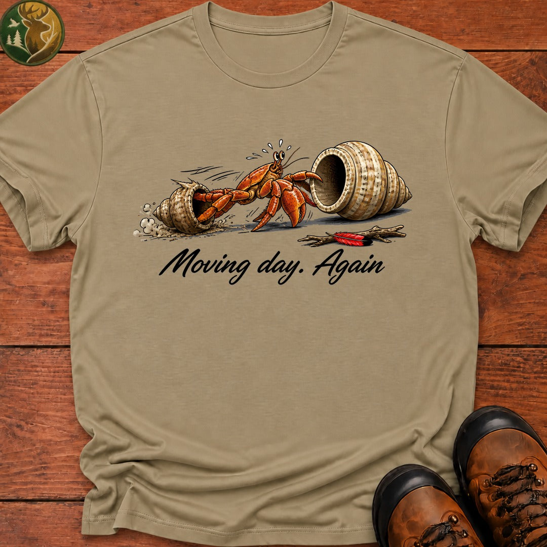 Moving Day Again T-Shirt - Khaki