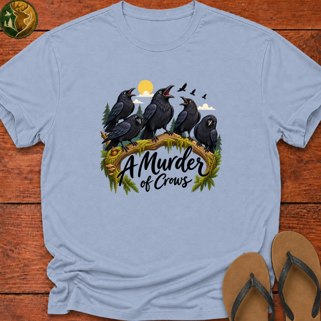 Murder Of Crows Kids T-Shirt - Light Blue