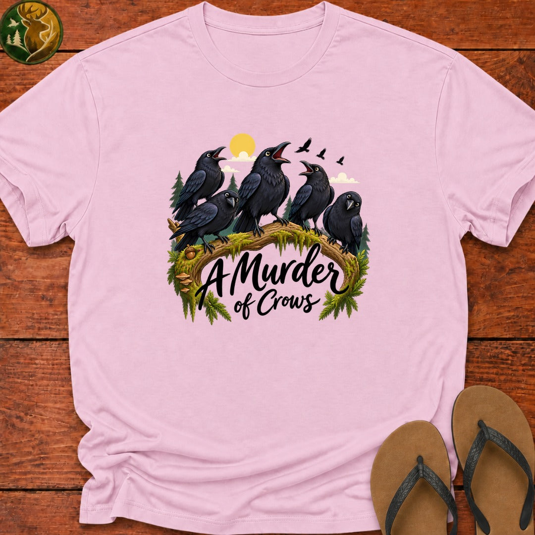 Murder Of Crows Kids T-Shirt - Light Pink
