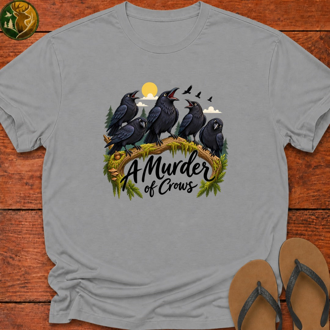 Murder Of Crows Kids T-Shirt - Sport Grey