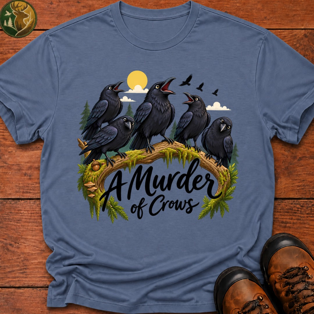 Murder Of Crows T-Shirt - Blue Jean