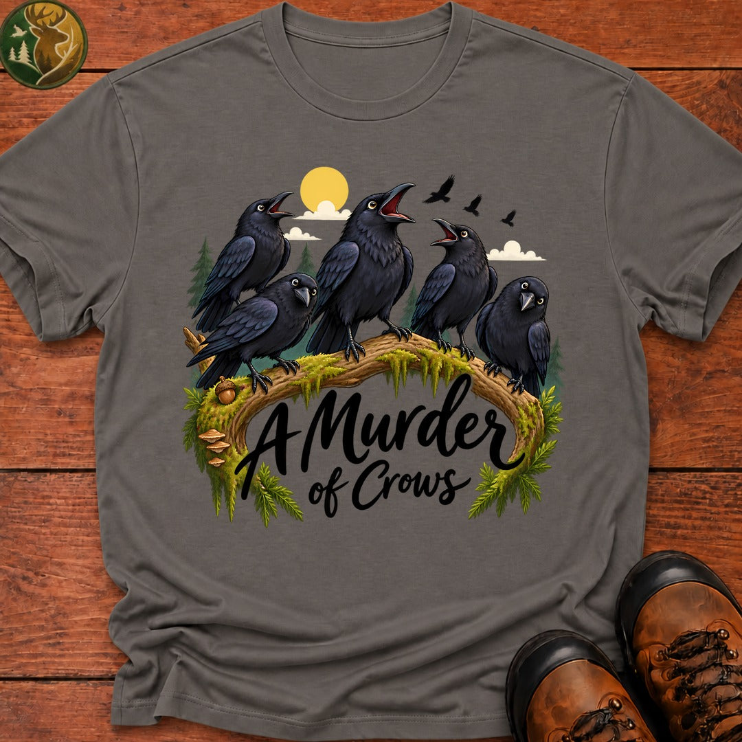 Murder Of Crows T-Shirt - Grey