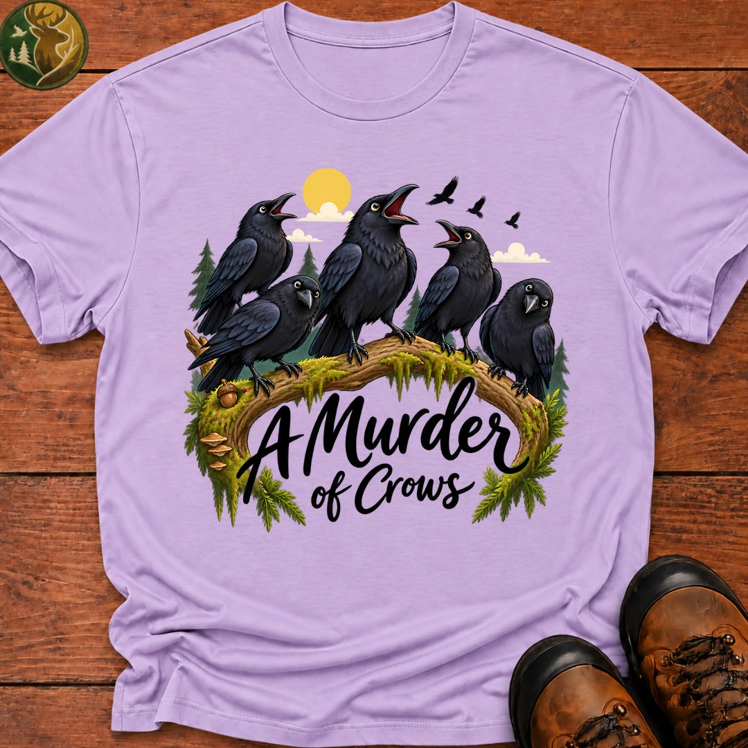 Murder Of Crows T-Shirt - Orchid