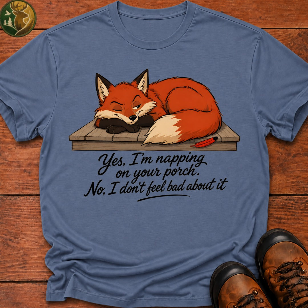 Napping On Your Porch T Shirt - Blue Jean