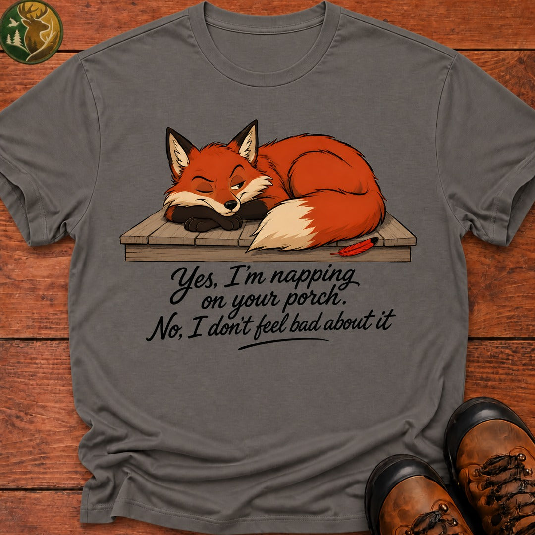 Napping On Your Porch T Shirt - Grey