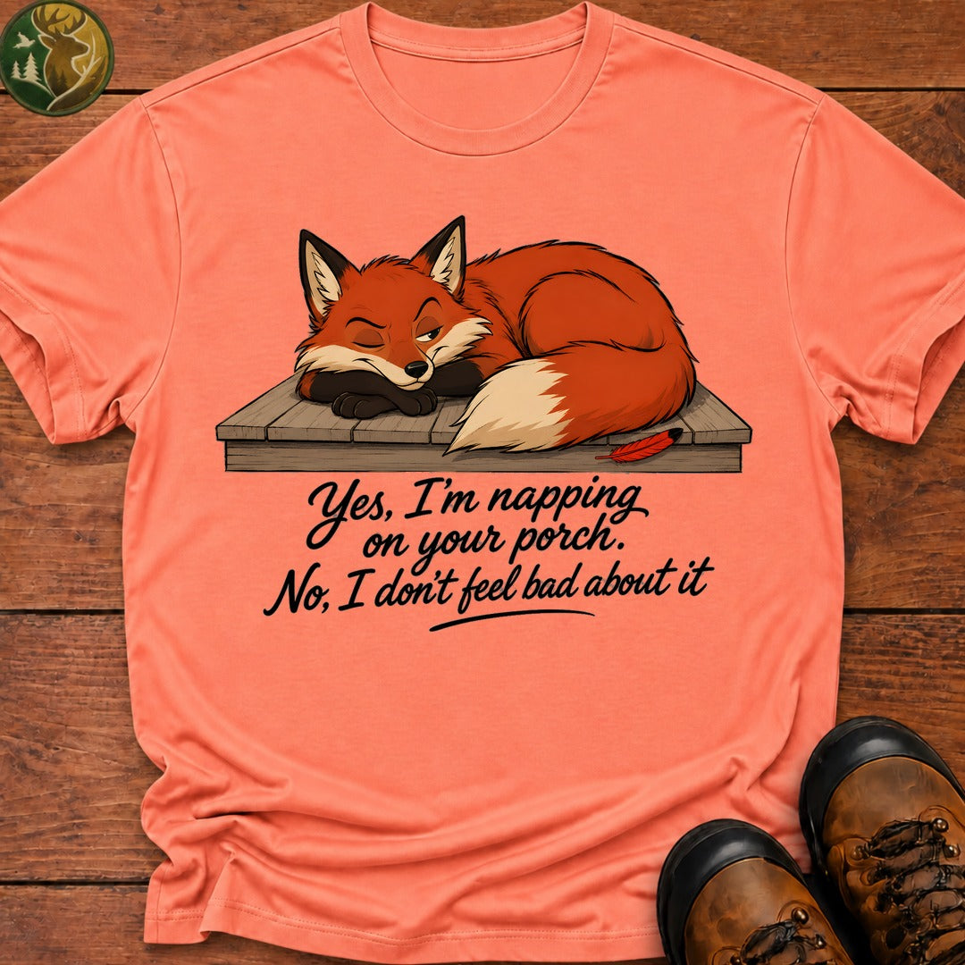 Napping On Your Porch T Shirt - Melon