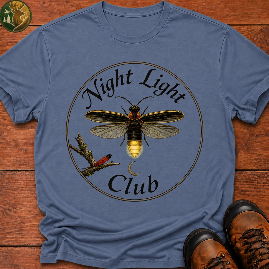 Night Light Club T Shirt - Blue Jean