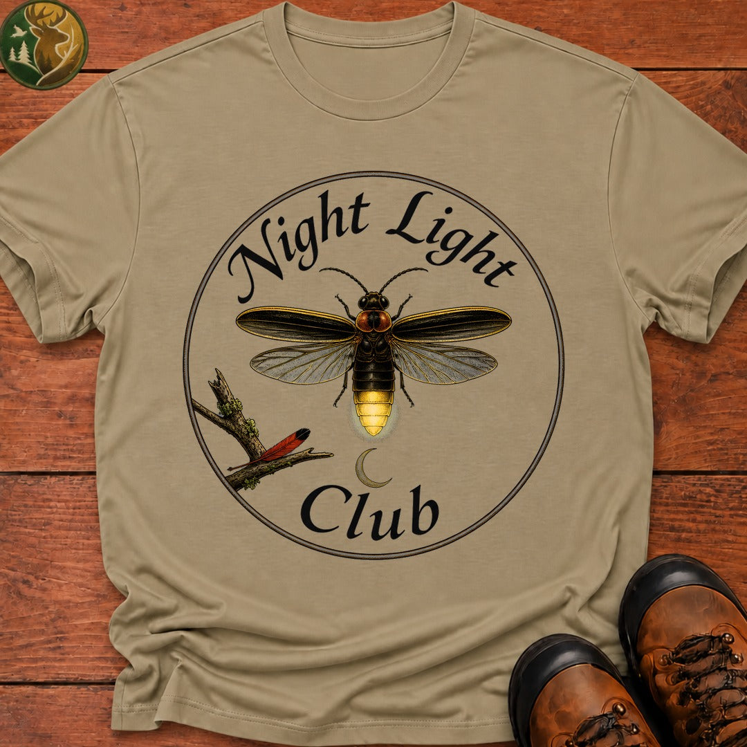 Night Light Club T Shirt - Khaki