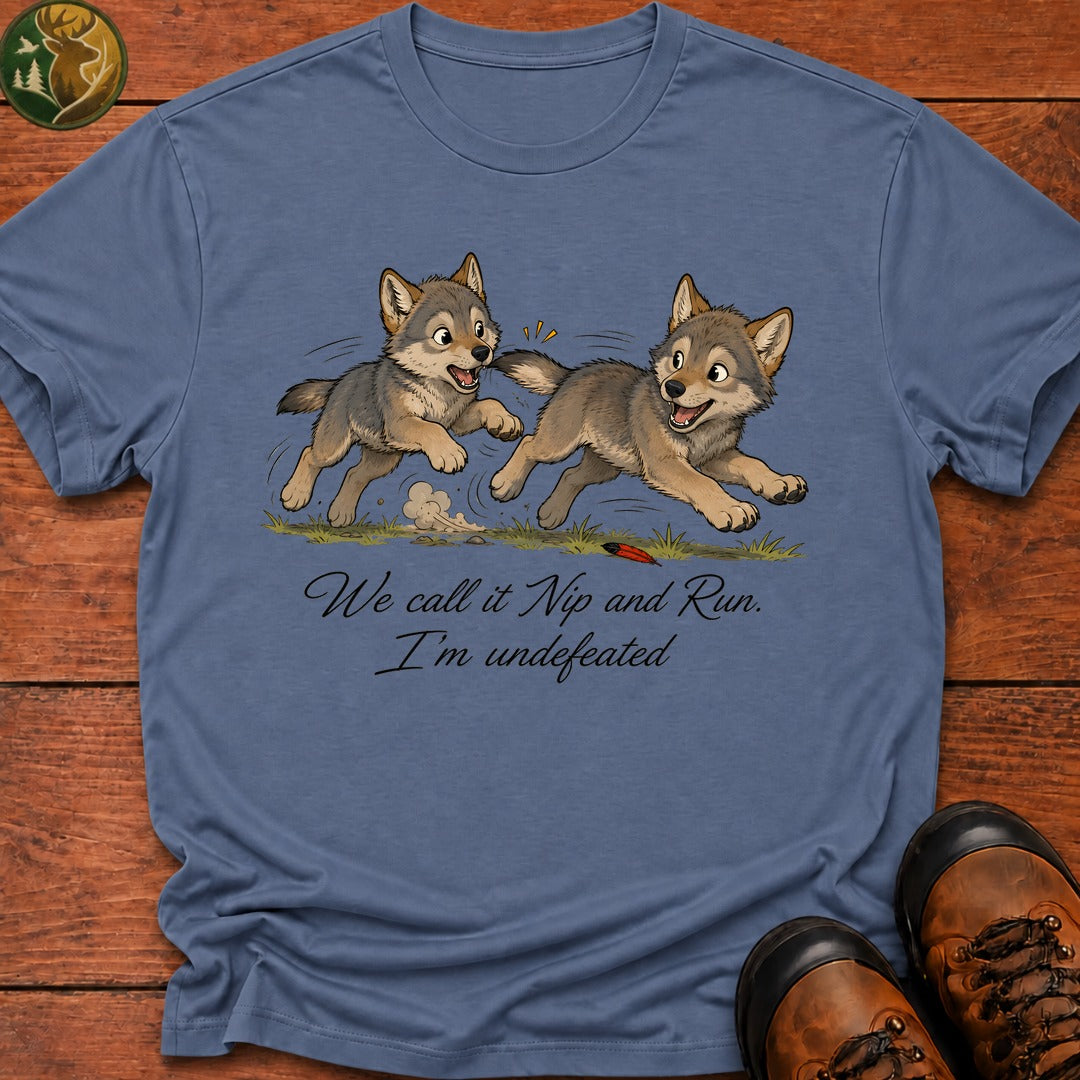 Nip And Run T Shirt - Blue Jean