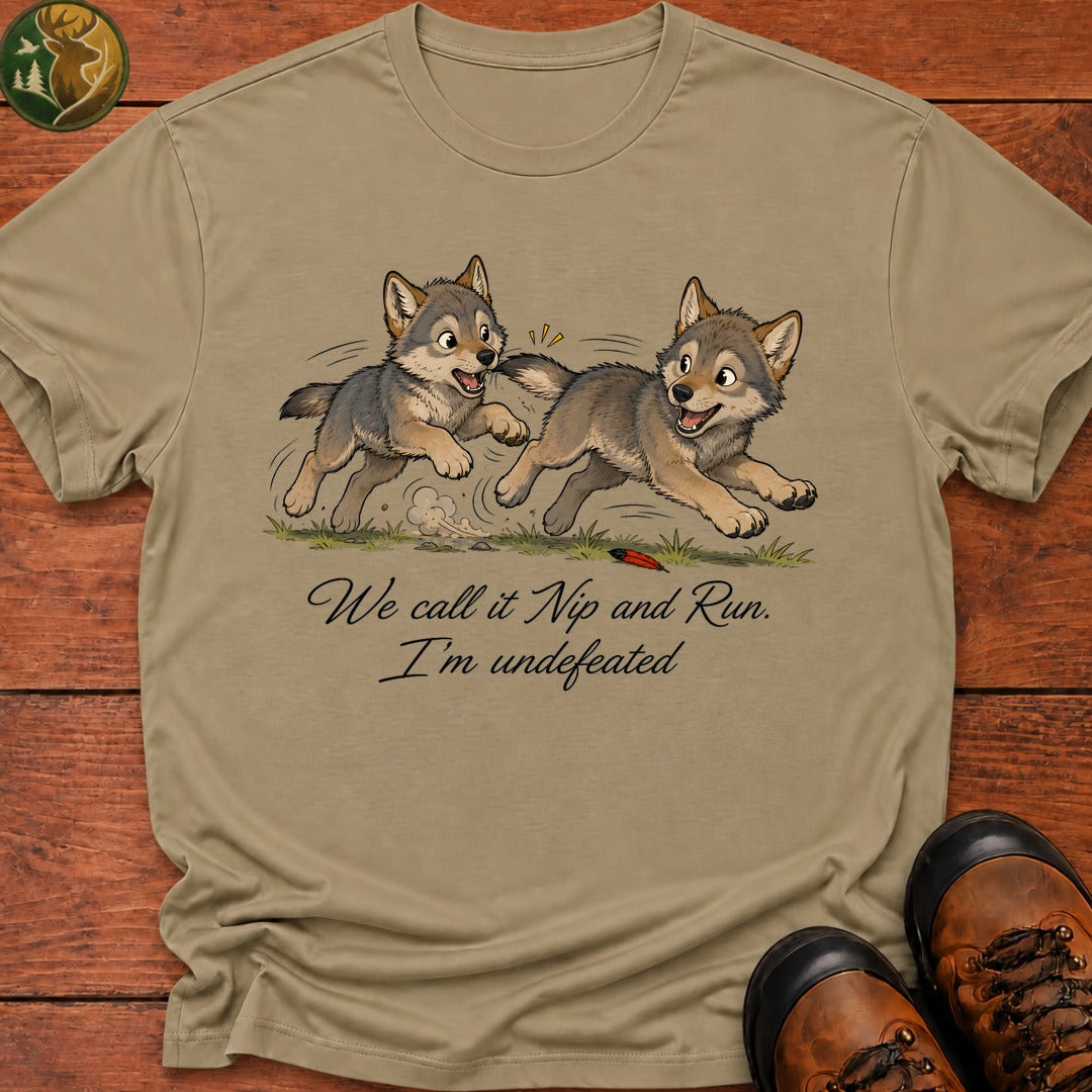 Nip And Run T Shirt - Khaki
