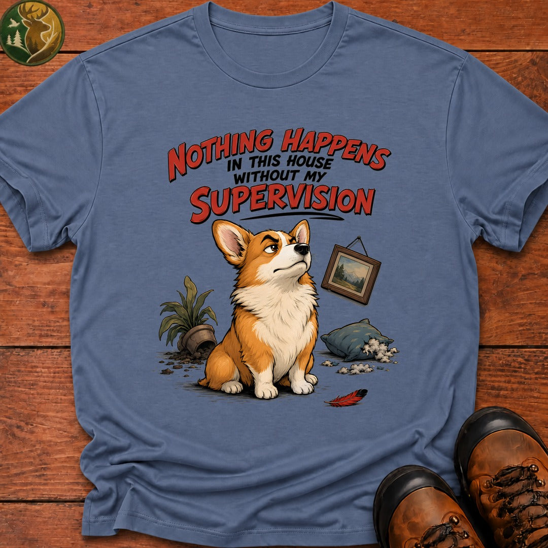 Nothing Happens In This House T Shirt - Blue Jean