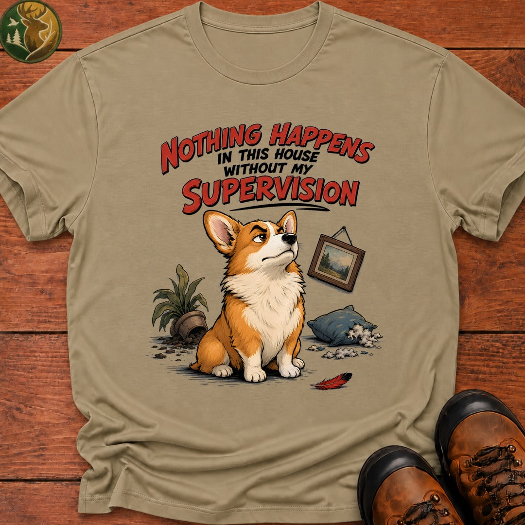 Nothing Happens In This House T Shirt - Khaki