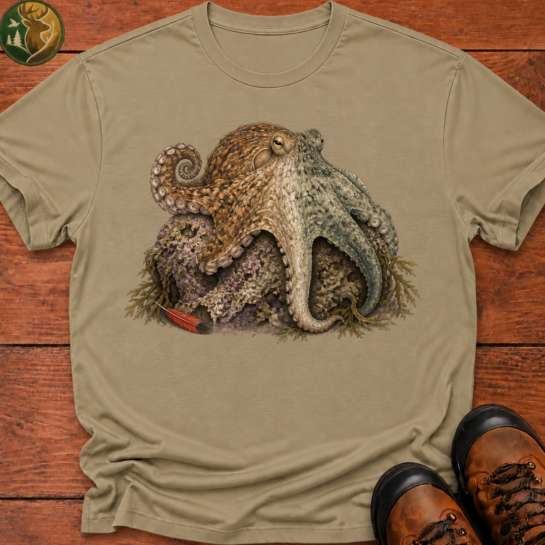 Octopus Camauflage T Shirt - Khaki