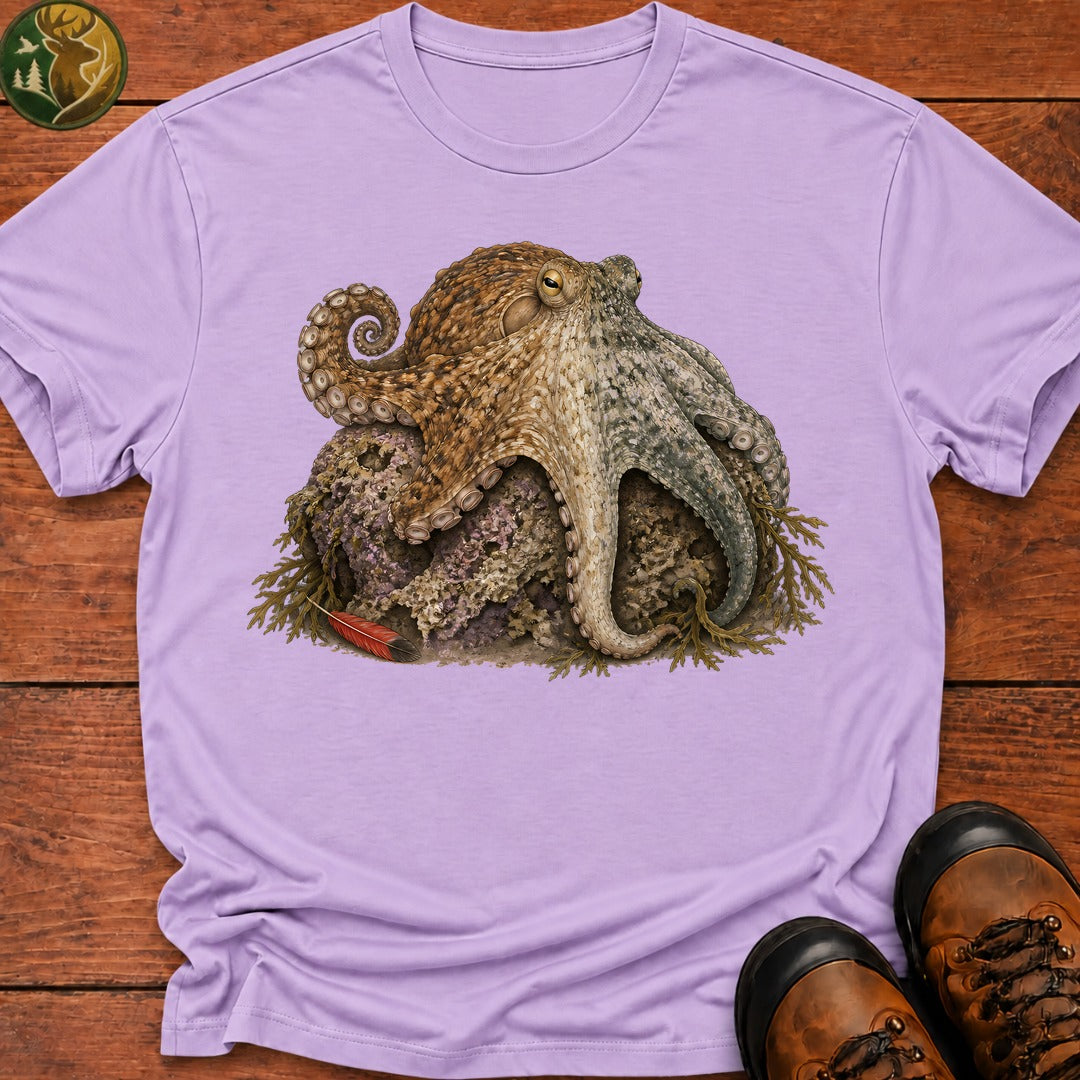 Octopus Camauflage T Shirt - Orchid