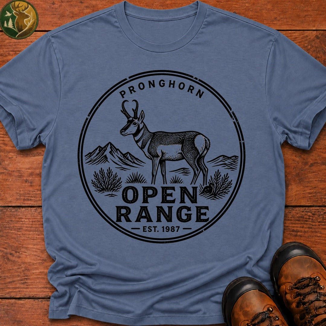 Open Range T-Shirt - Blue Jean