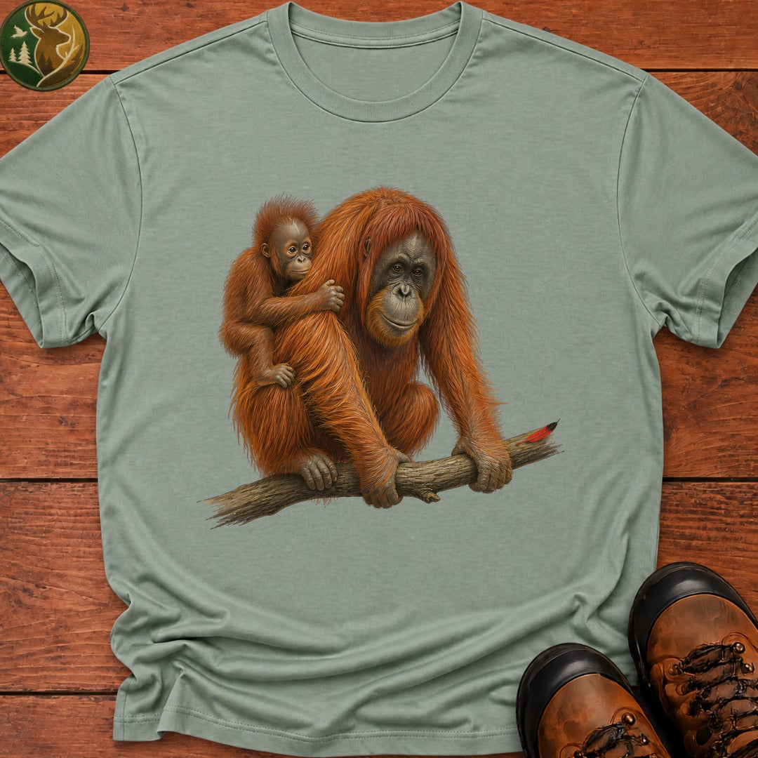 Orangutan With Baby T-Shirt - Bay