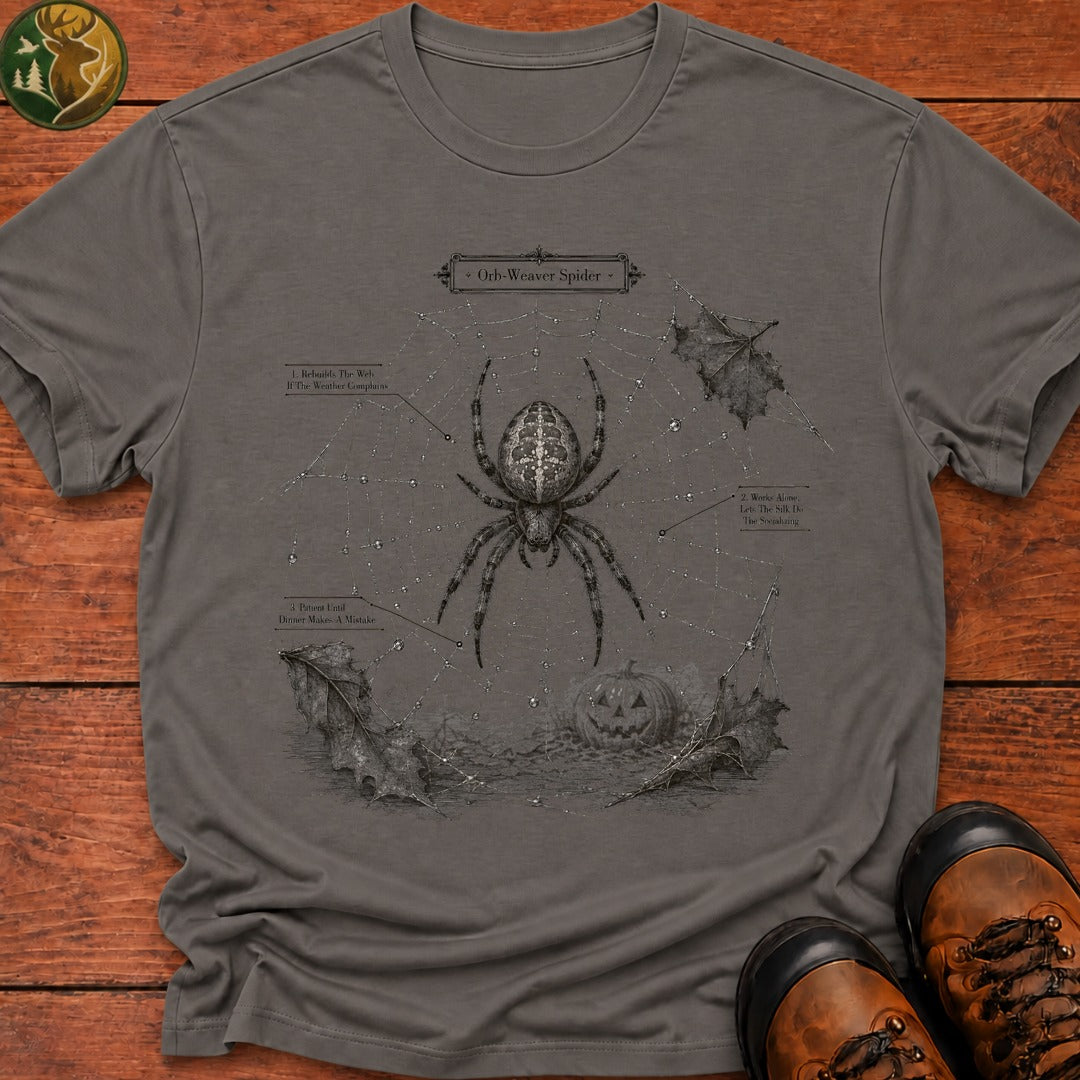 Orb Weaver Halloween Field Guide T Shirt - Grey