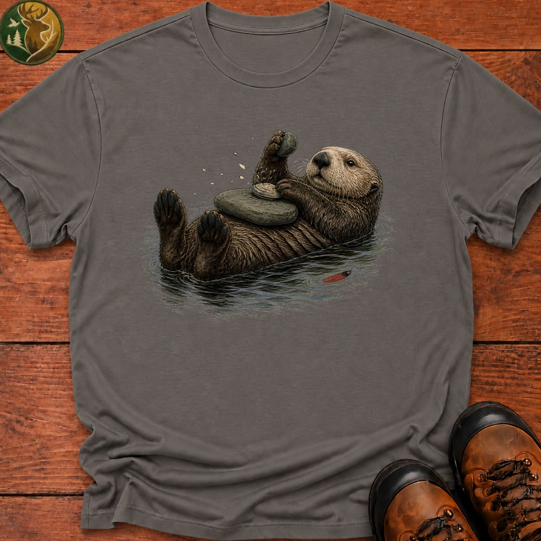 Otter And Oysters T Shirt - Grey