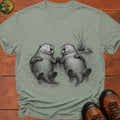 Otters Holding Hands T Shirt - Bay