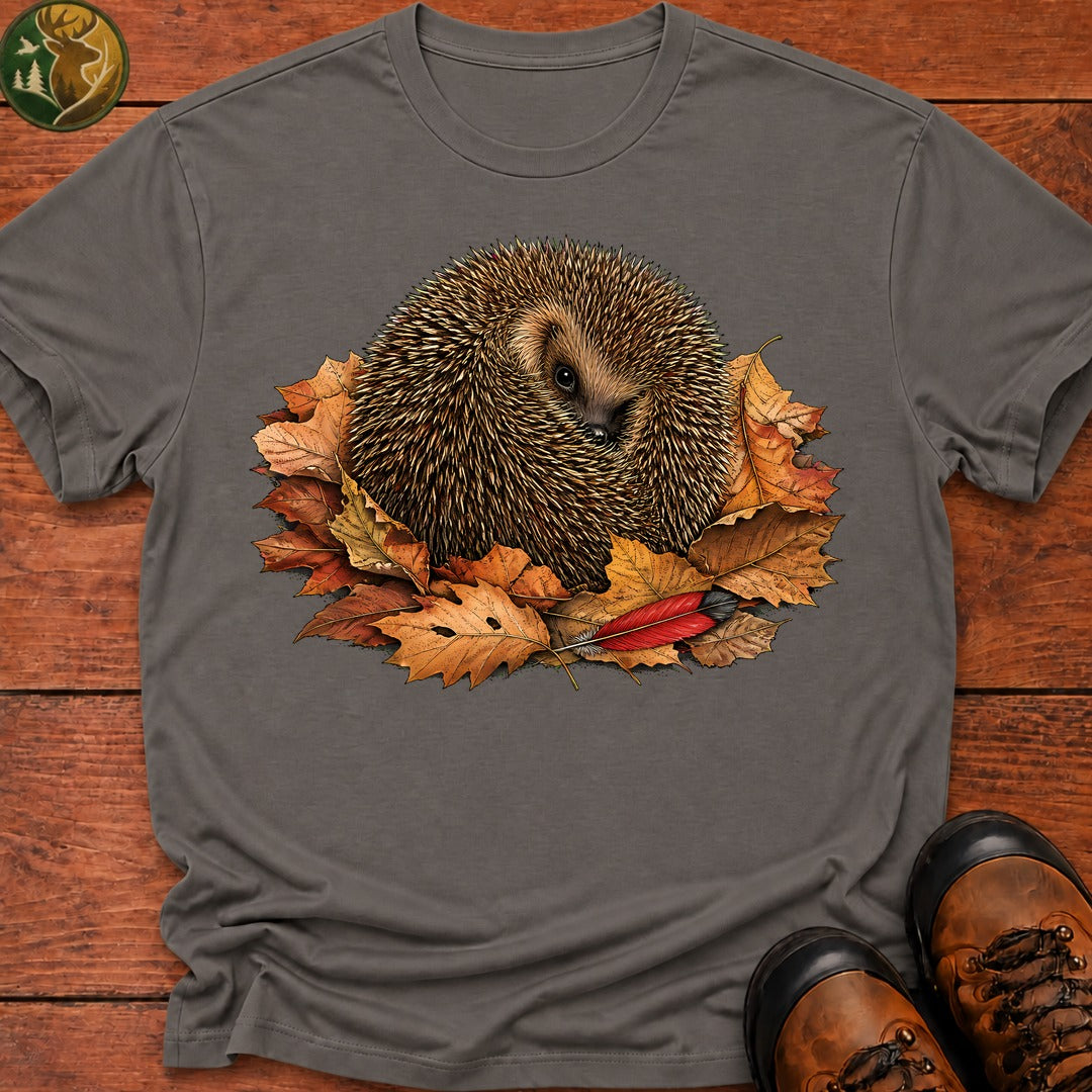 Peek A Boo Hedgehog T-Shirt - Grey
