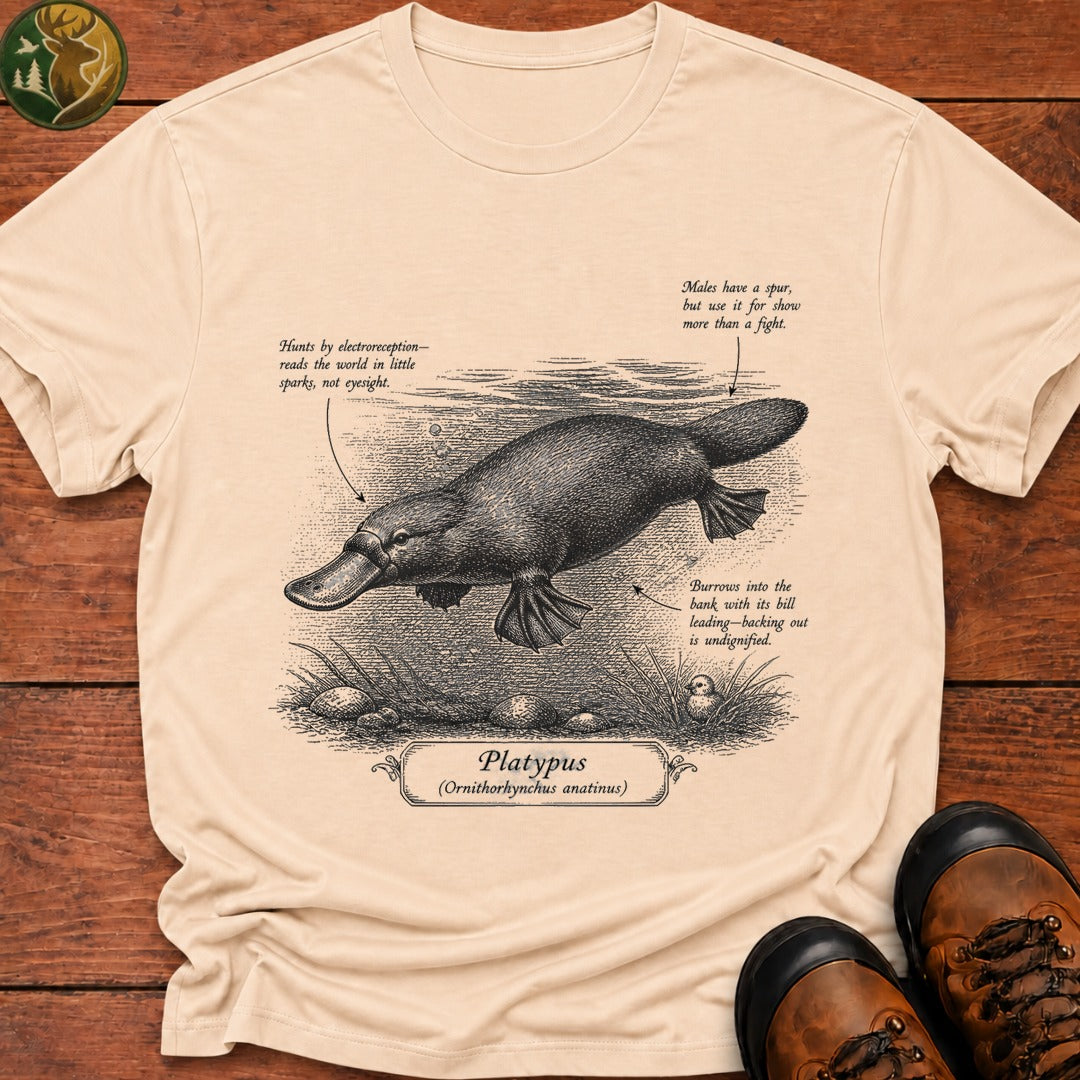 Platypus Field Guide T Shirt - Ivory