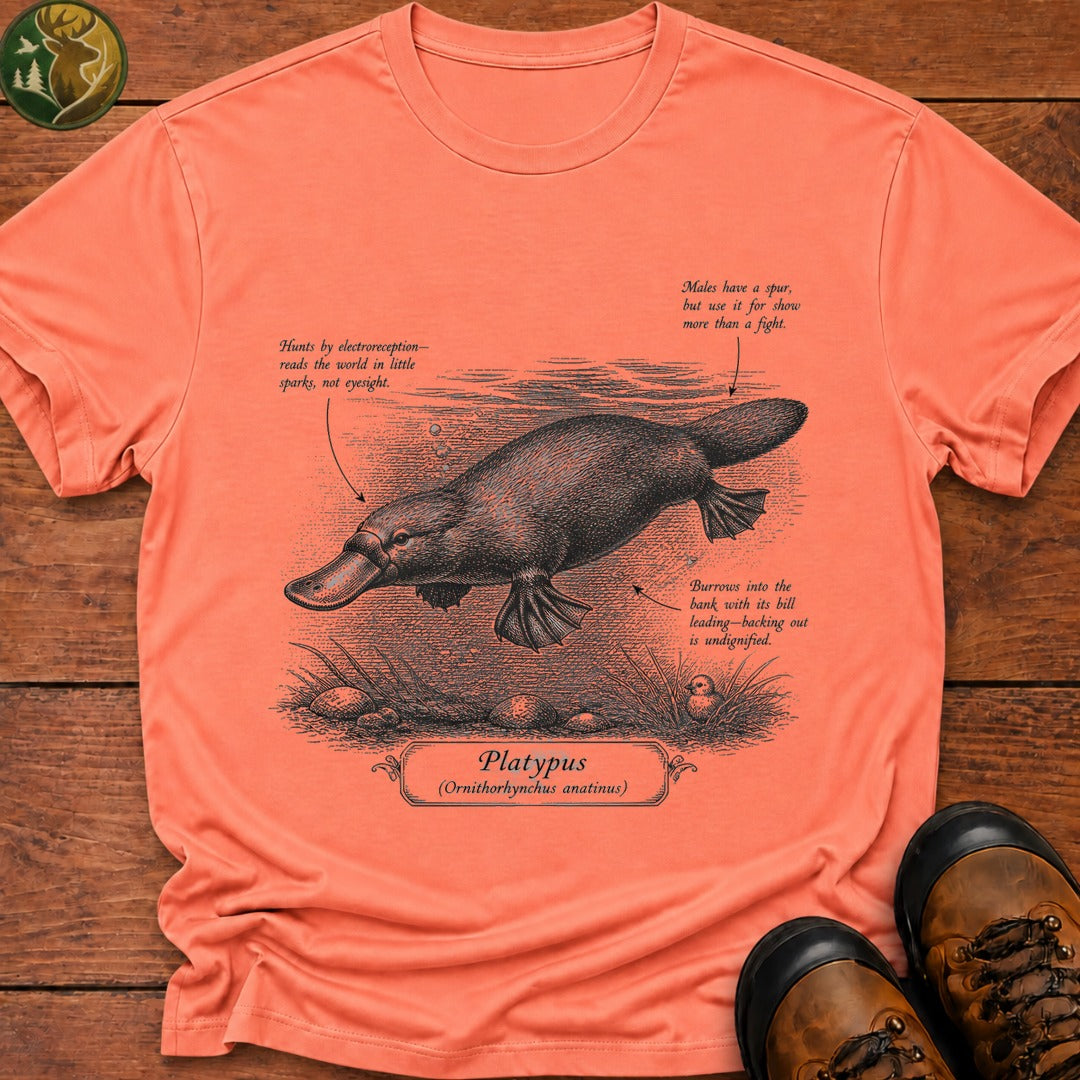 Platypus Field Guide T Shirt - Melon
