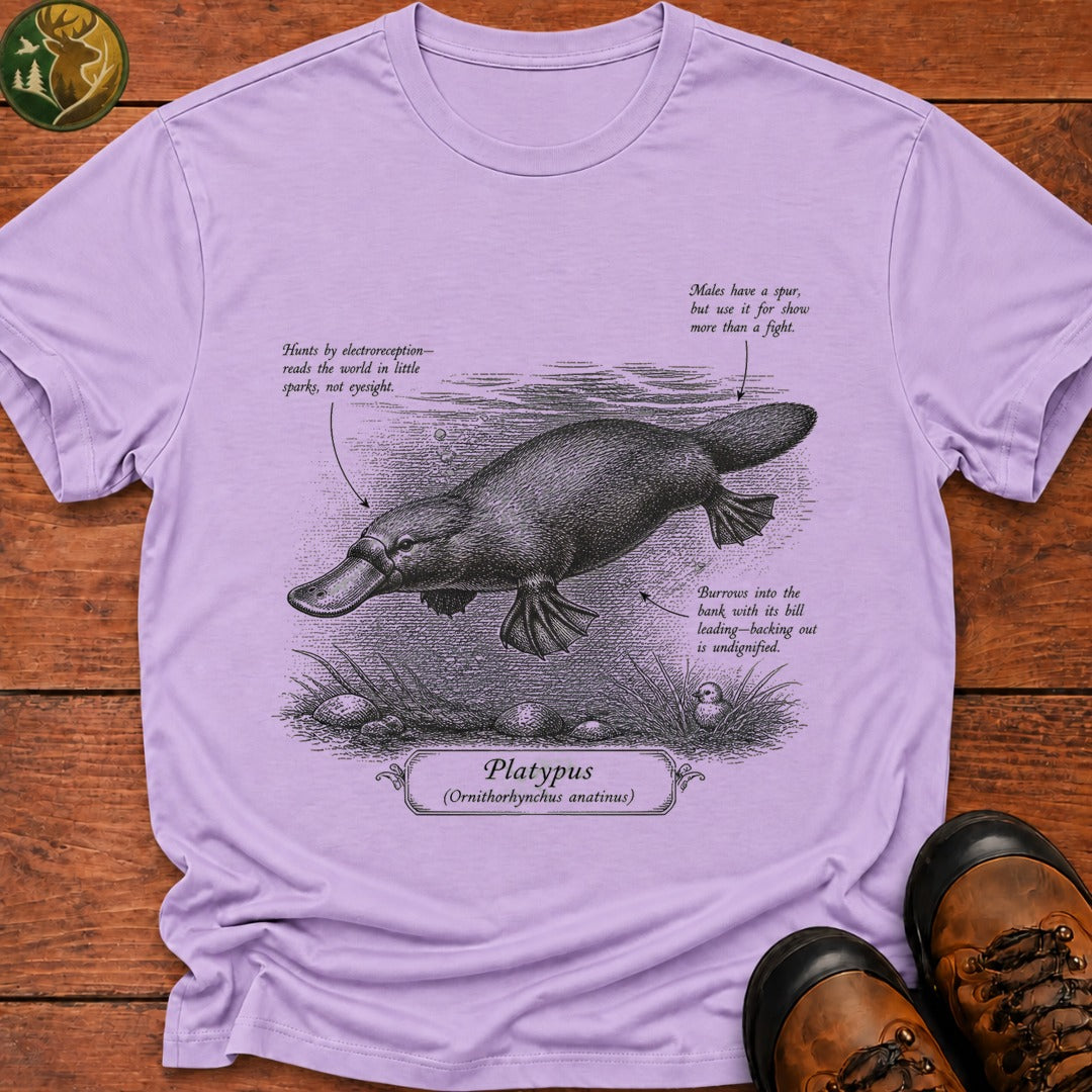 Platypus Field Guide T Shirt - Orchid