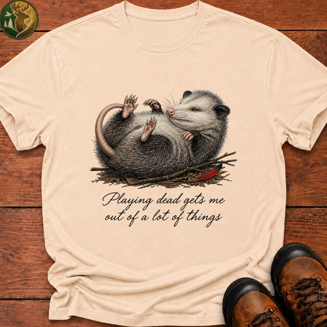 Playing Dead T Shirt - Ivory