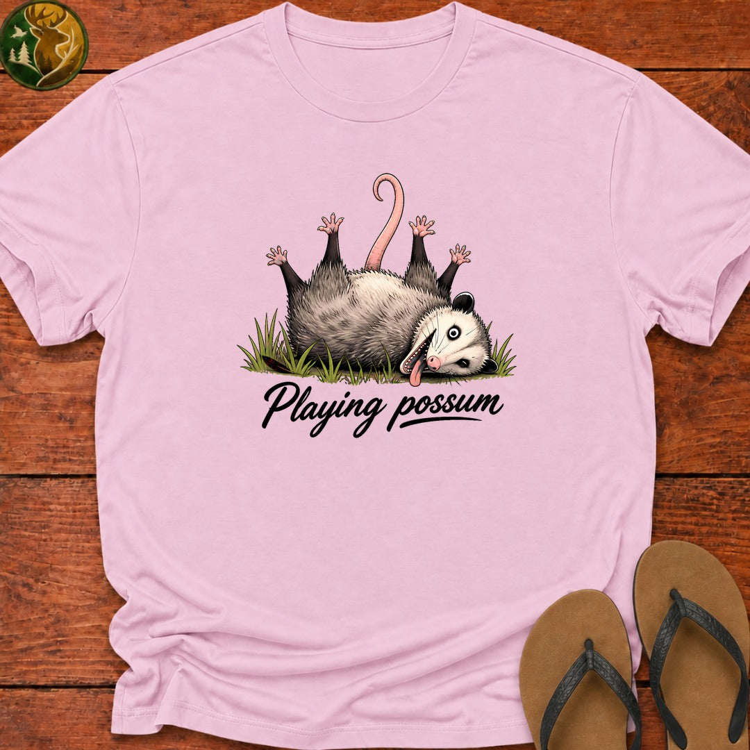 Playing Possum Kids T-Shirt - Light Pink