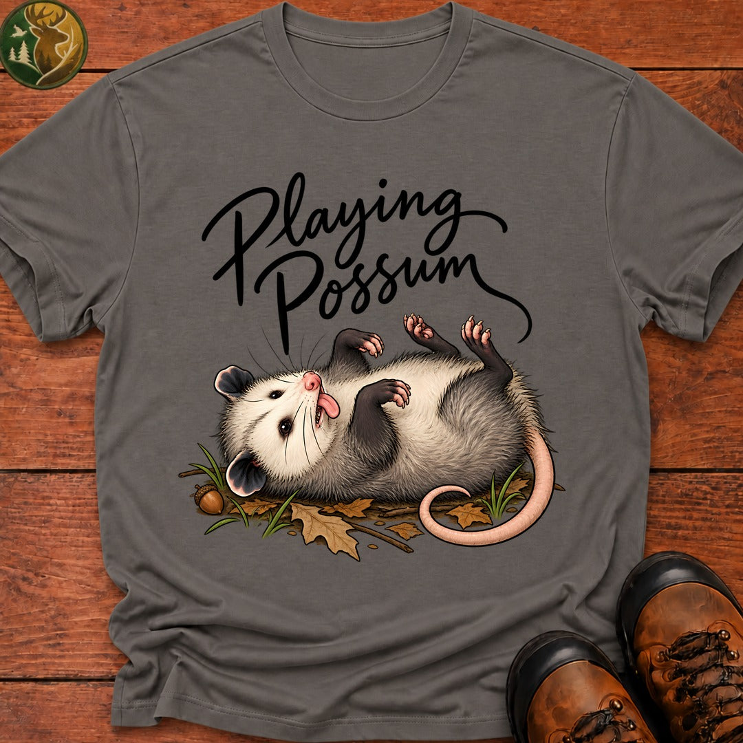 Playing Possum T-Shirt - Grey