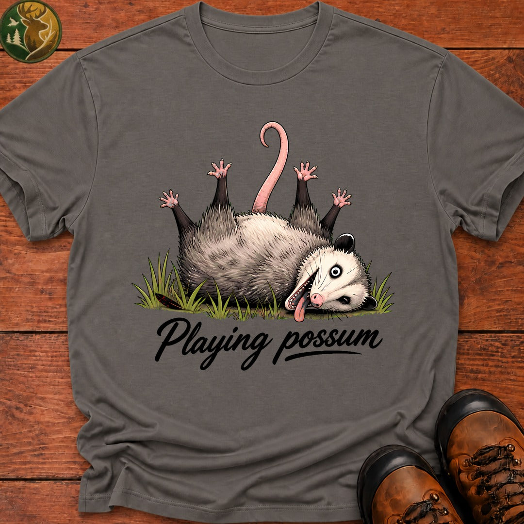 Playing Possum T-Shirt - Grey