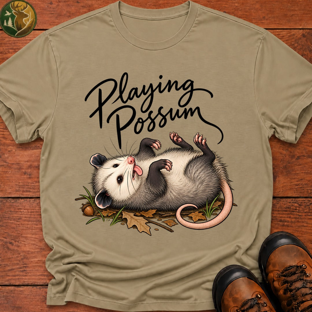 Playing Possum T-Shirt - Khaki