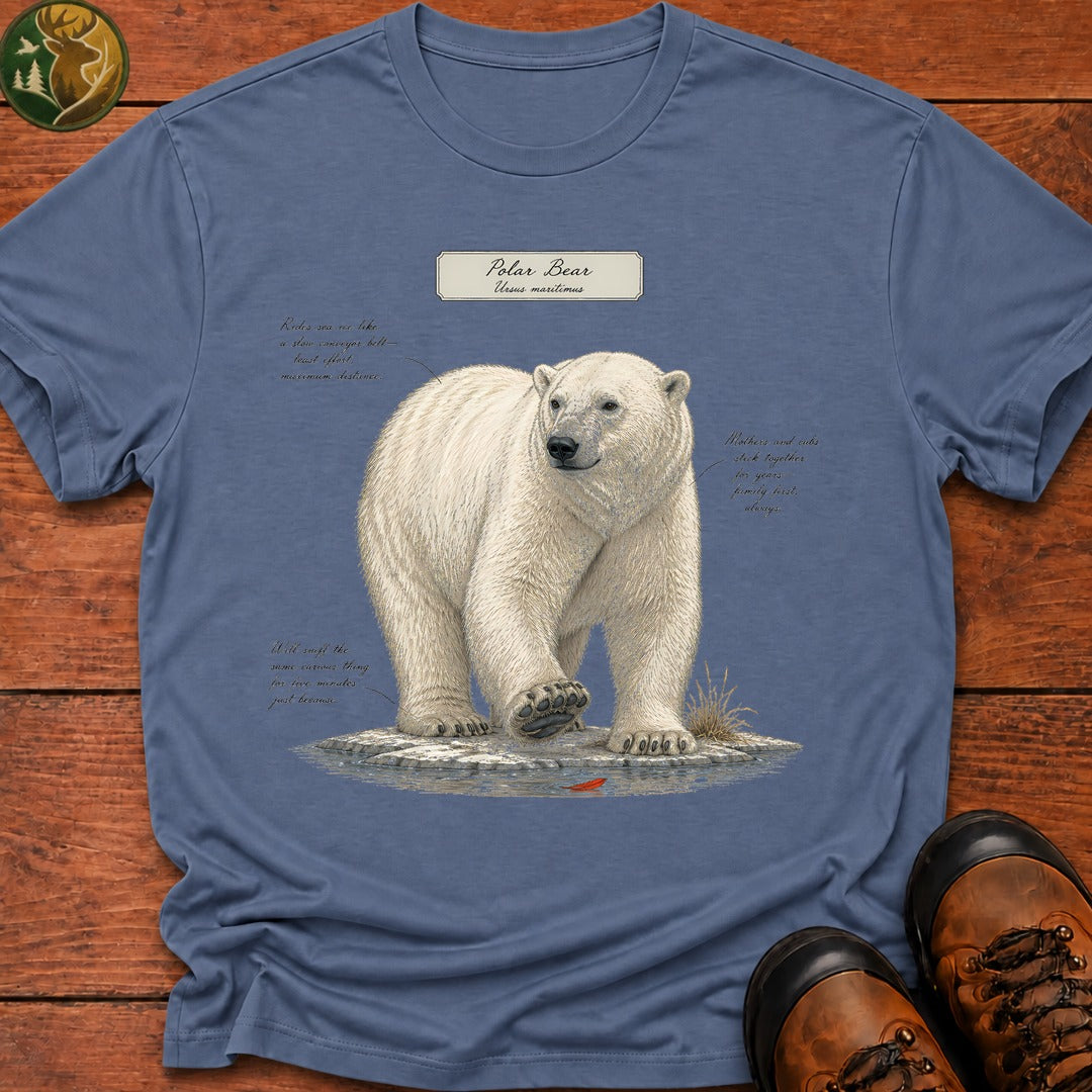 Polar Bear Field Guide T-Shirt - Blue Jean