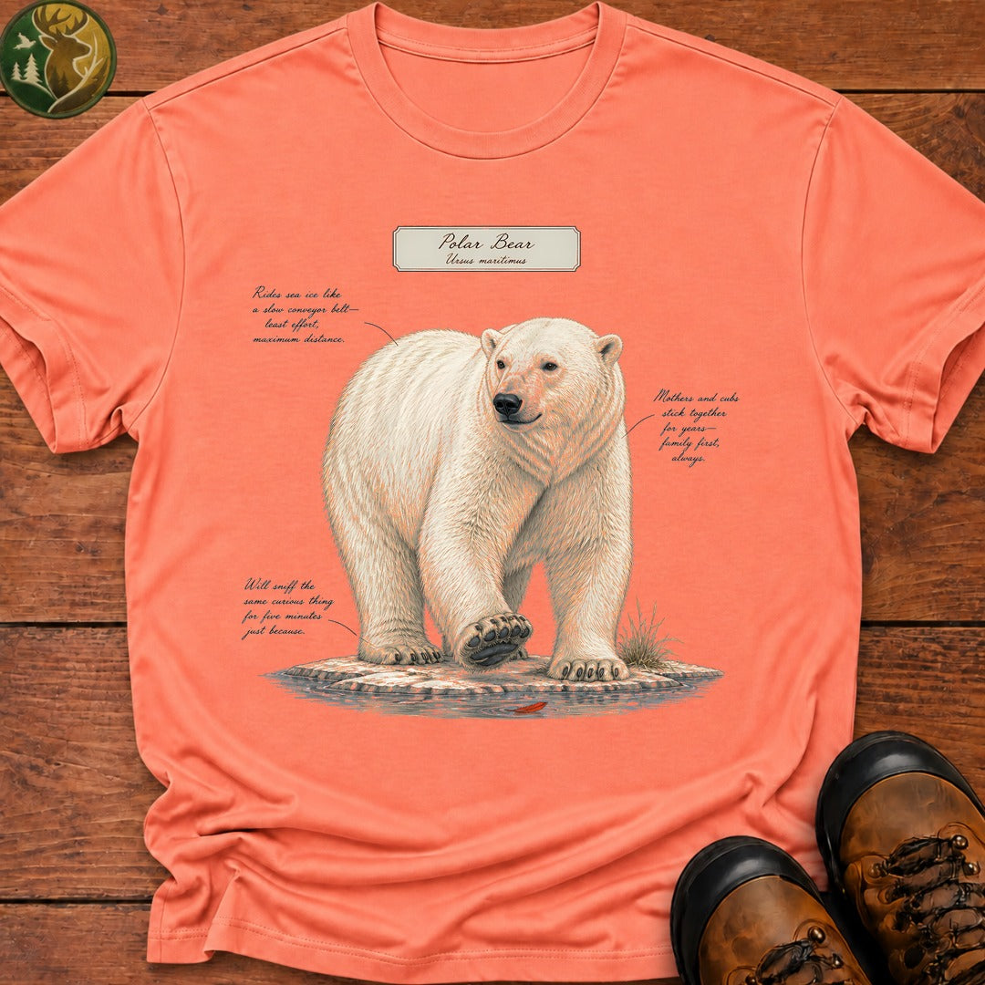 Polar Bear Field Guide T-Shirt - Melon