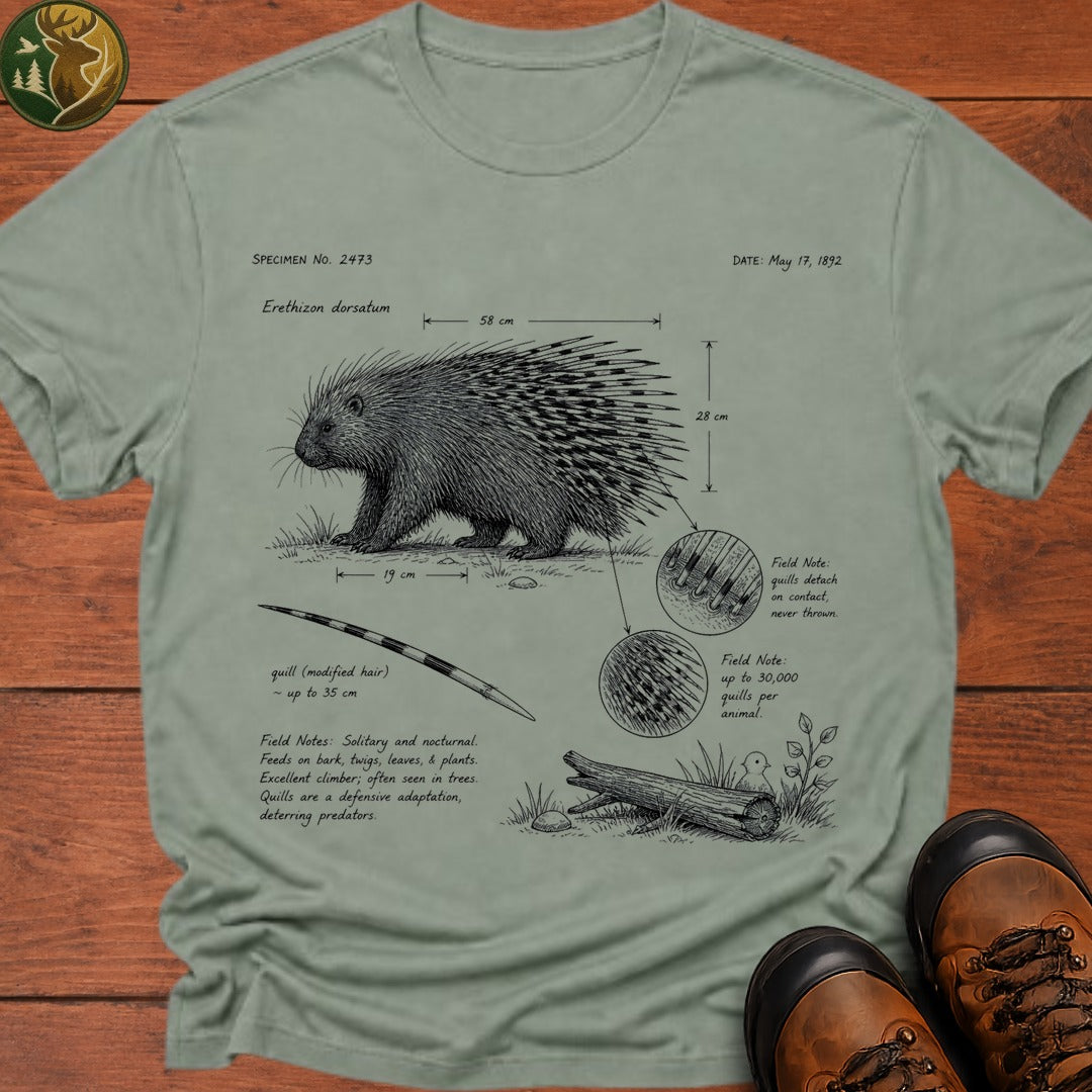 Porcupine Field Notes T Shirt - Bay